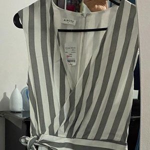 Stripe Jump Suit